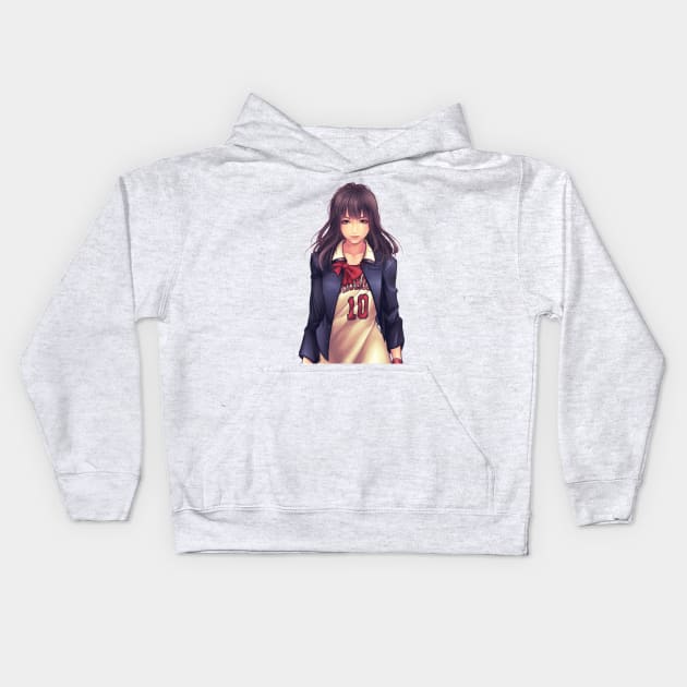 Slam Dunk Akagi Haruko Kids Hoodie by kotchiyuuki